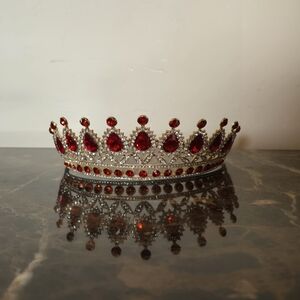 Elegant Red and Gold Tiara